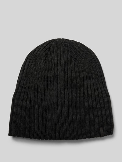 Barts Muts met labeldetail, model 'WILBERT' Zwart - 1