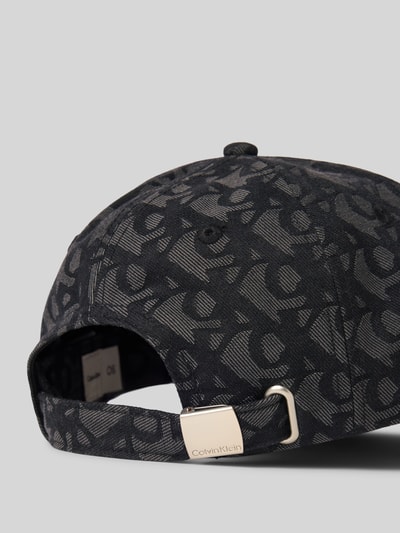 CK Calvin Klein Czapka z daszkiem z fakturowanym wzorem z logo Czarny 3