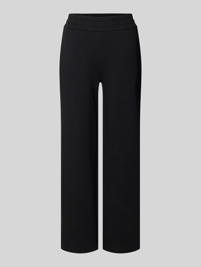 Produktfoto, schwarze Sweatpants mit elastischem Bund und Logo-Print von ARMANI EXCHANGE, Straight Fit, seitliche Eingrifftaschen, 72 cm Innenbeinlänge bei Größe S