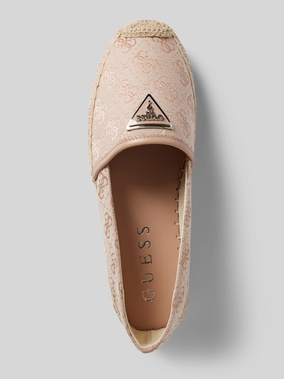 Guess Espadrilles met labelapplicatie, model 'JOLANDE' Lichtroze - 4