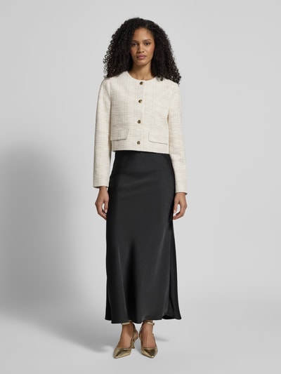 s.Oliver BLACK LABEL Boxy Fit Kurzblazer mit Baumwoll-Anteil Offwhite 1
