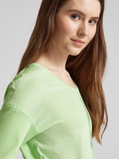 Marc Cain T-shirt met siernaad Neon groen - 3