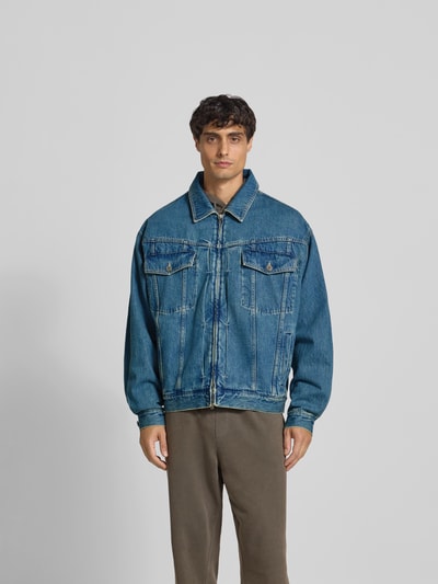 VETEMENTS Jeansjacke mit Reißverschluss Jeansblau 4
