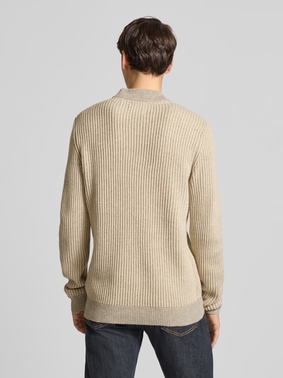 Blend Gebreide pullover met ribboorden Beige - 5