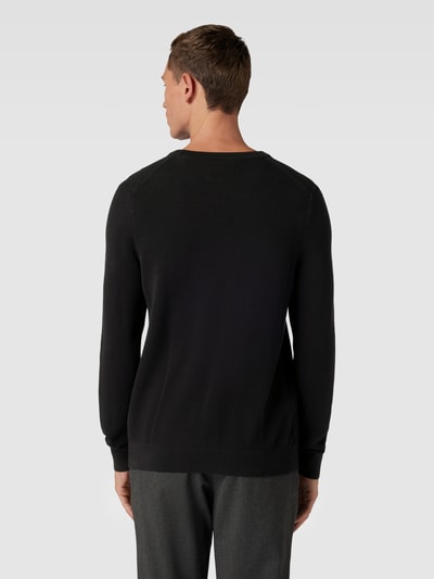 Marc O'Polo Gebreide pullover met labeldetail Zwart - 5