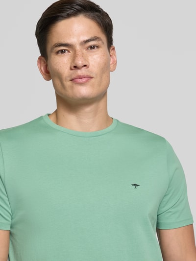 Fynch-Hatton T-shirt met labelstitching Lichtgroen - 3