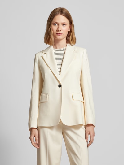 Weekend Max Mara Blazer met paspelzak op de borst, model 'LAMINE' Offwhite - 4