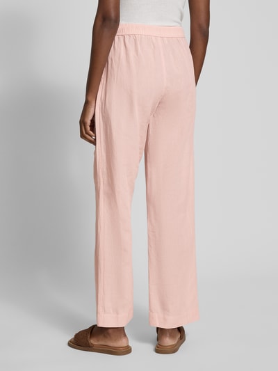 Neo Noir Straight fit linnen broek met steekzakken, model 'Sonar' Rosé - 5