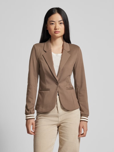 Kaffe Blazer met strookzakken, model 'KINNIE' Lichtbruin - 4