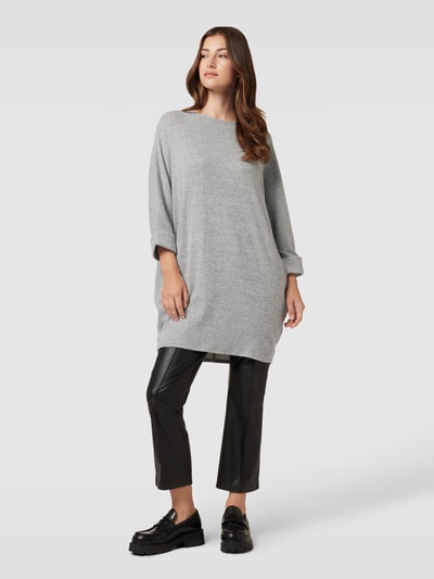 Apricot Oversized T-shirt met ronde hals Lichtgrijs gemêleerd - 1