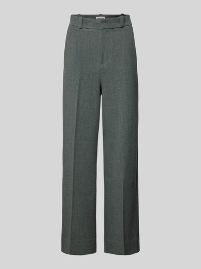 Essentiel Straight leg stoffen broek met riemlussen Middengrijs - 2