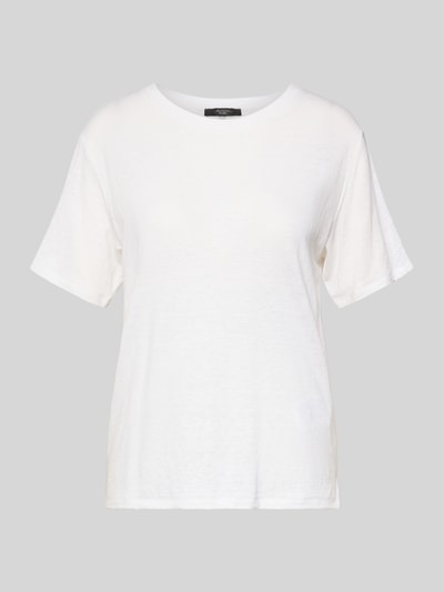 Weekend Max Mara Regular Fit T-Shirt aus Leinen-Mix Modell 'PELOTA' Weiss 2