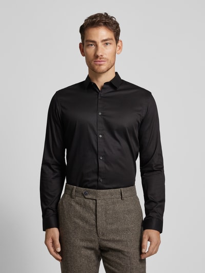 Jack & Jones Premium Slim fit vrijetijdsoverhemd met kentkraag, model 'CARDIFF' Zwart - 4