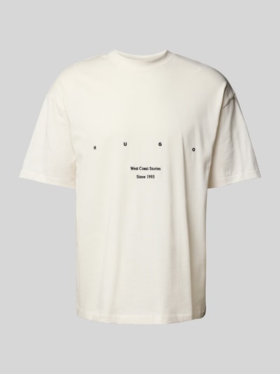 HUGO T-Shirt mit Rundhalsausschnitt Modell 'Duwrite' Offwhite 2