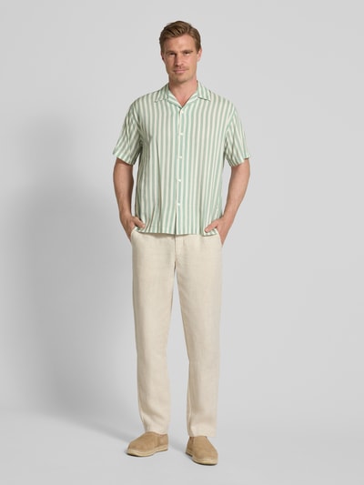 SELECTED HOMME Relaxed fit vrijetijdsoverhemd van een mix van katoen en modal Zwart - 1