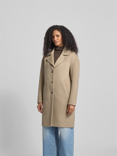 Anine Bing Relaxed Fit Mantel aus Lanawoll-Mix Beige 4