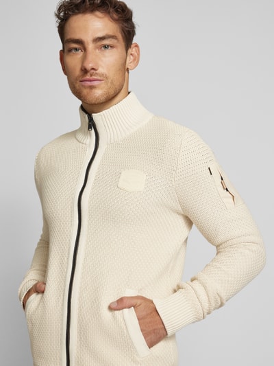 PME Legend Cardigan mit Stehkragen Offwhite 3