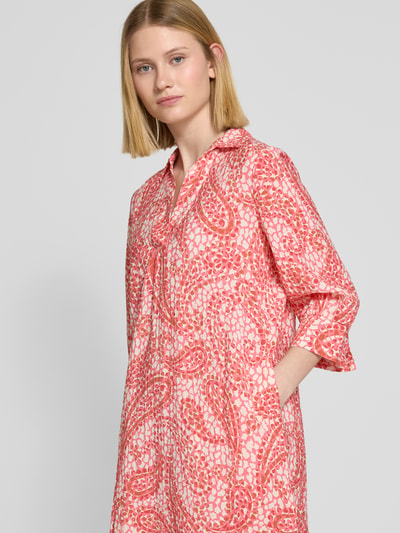 s.Oliver RED LABEL Sukienka koszulowa o kroju oversized z wpuszczanymi kieszeniami Czerwony 3