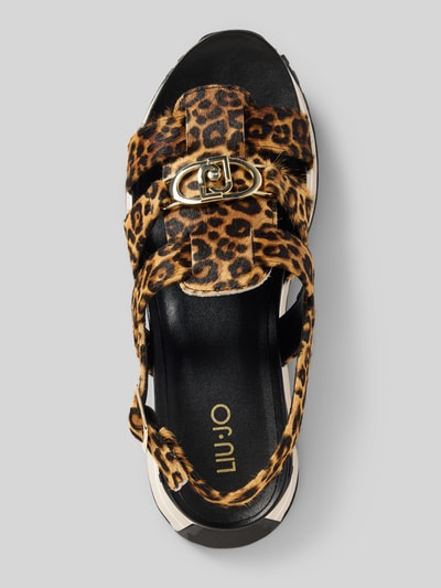 Liu Jo Sandalette mit Label-Applikation und Plateausohle Sand 3