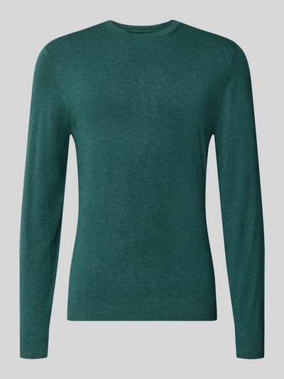 MCNEAL Strickpullover mit geripptem Rundhalsausschnitt Neon Gruen Melange 1