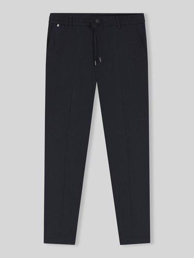 BOSS Modern Fit Straight Leg Hose aus Leinen-Mix Modell 'KANE1' Dunkelblau 2