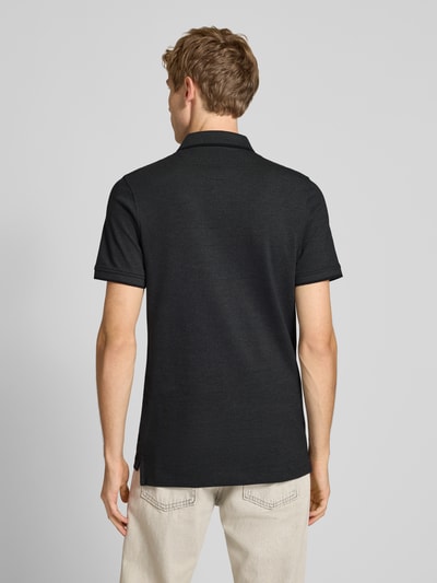 Jack & Jones Regular Fit Poloshirt mit Label-Stitching Modell 'PAULOS' Dunkelgrau Melange 5