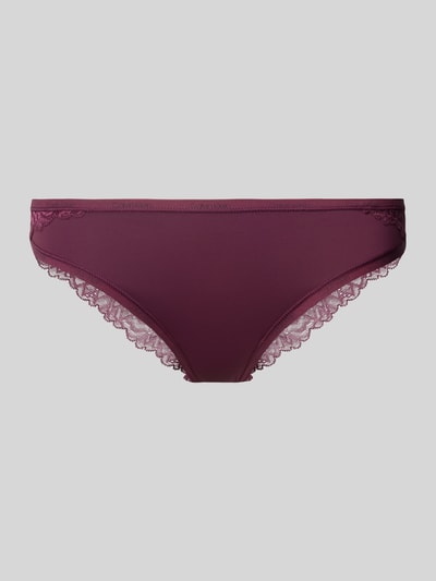 Calvin Klein Underwear String met kantgarnering Prune - 1