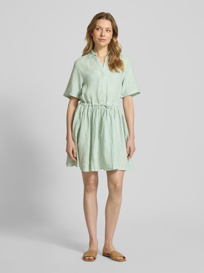 Tommy Hilfiger Ausgestelltes Hemdblusenkleid aus reinem Leinen Hellgruen 1