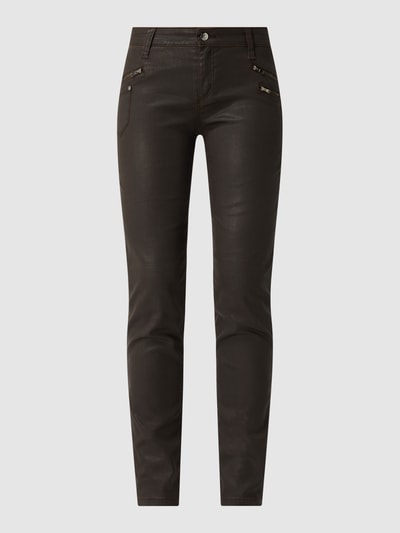 MAC Slim fit broek met lyocell  Chocoladebruin - 2