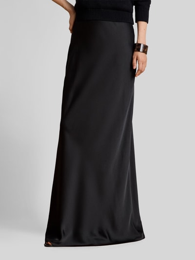 Lauren Ralph Lauren Ausgestellter Maxi-Rock aus Satin Black 4