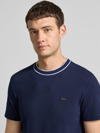 Lacoste Regular Fit T-Shirt aus Baumwoll-Mix Blau 3