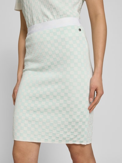 Marc Cain Knielange gebreide rok met elastische band Mintgroen - 3