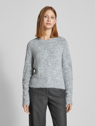 Vero Moda Sweter z dzianiny o kroju regular fit z dodatkiem wełny model ‘NOVAH’ Średnioszary 4