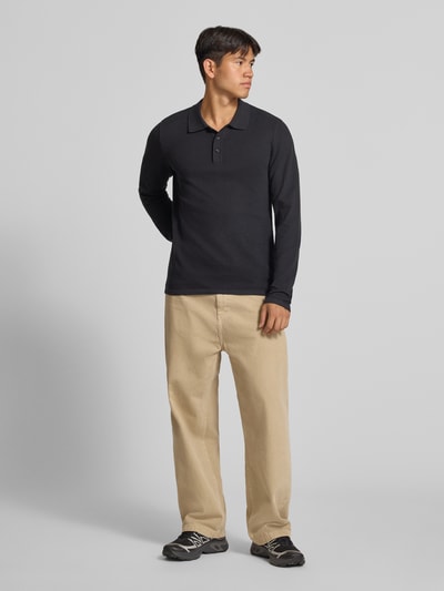 JACK & JONES Slim Fit Poloshirt mit Label-Detail Modell 'AUSTIN' BLACK 1