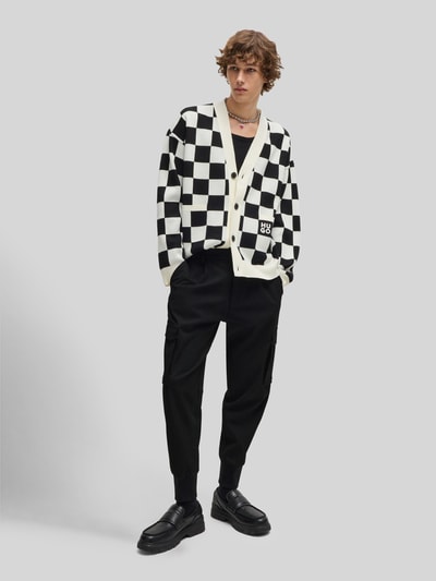 HUGO Tapered Fit Stoffhose mit Bundfalten Modell 'GALVIN241' Black 1