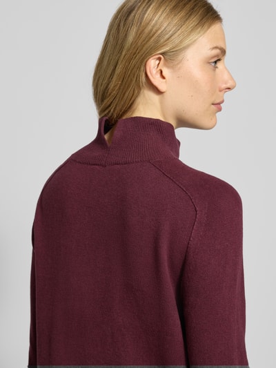 Tom Tailor Regular fit coltrui van een mix van katoen en kasjmier Rood gemêleerd - 3