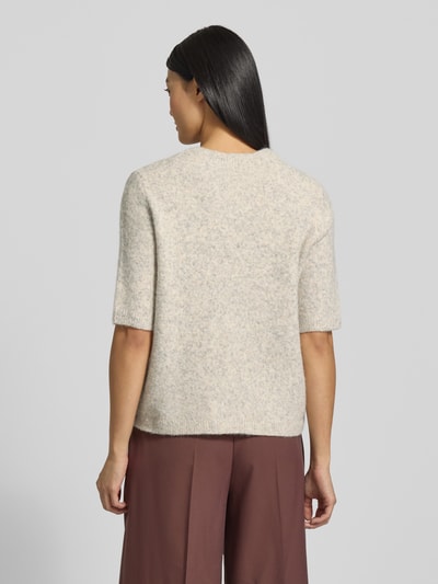 s.Oliver BLACK LABEL Boxy Fit Strickpullover mit kurzem Arm und Woll-Anteil Hellgrau 5