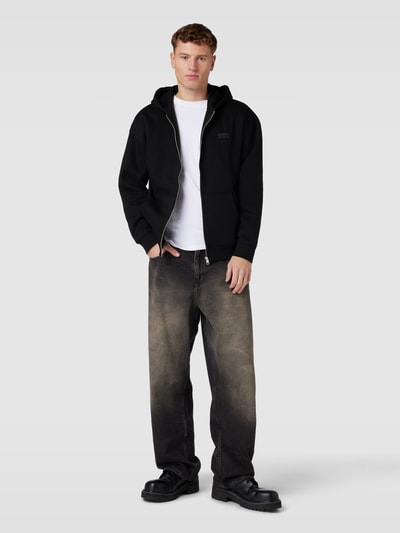 Tom Tailor Denim Sweatjacke mit Känguru-Tasche Black 1