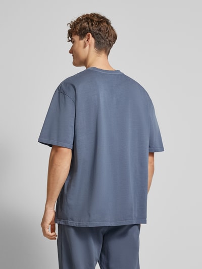 Pegador Oversized T-Shirt mit Label-Stitching Rauchblau 5