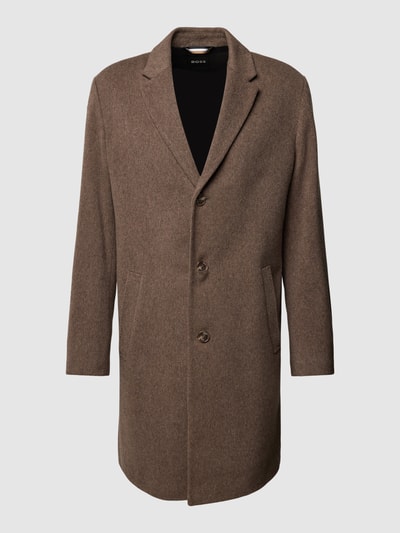 BOSS Płaszcz z listwą guzikową model ‘Hyde’ Średniobrązowy 2