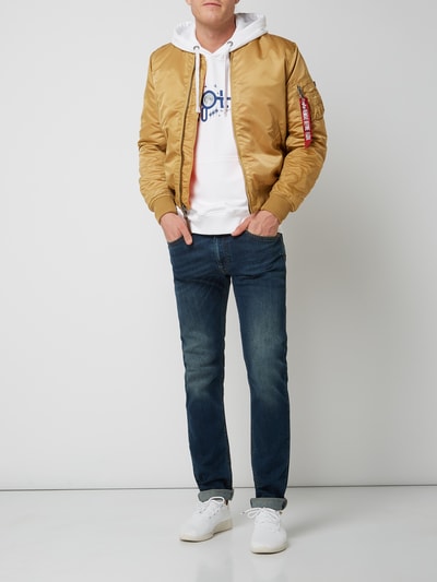 Alpha Industries Bluza z kapturem z naszywkami Apollo Biały 1