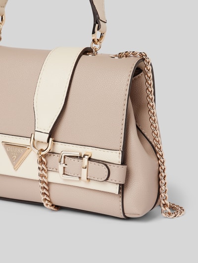 Guess Handtas met labelapplicatie, model 'ECO ALI' Taupe - 3