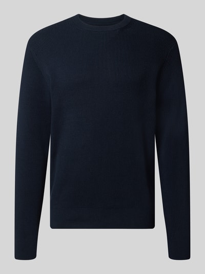 MCNEAL Regular Fit Strickpullover aus Baumwoll-Mix Dunkelblau 2