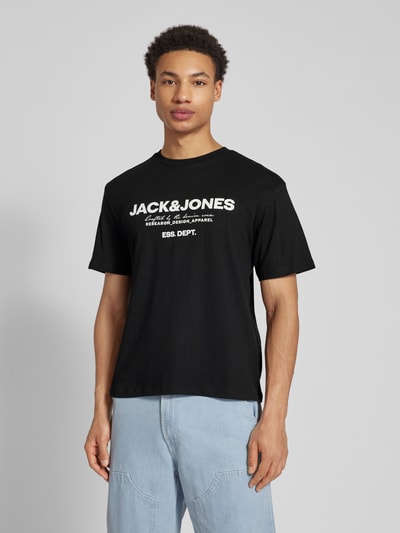 Jack & Jones T-shirt z nadrukiem z logo model ‘GALE’ Czarny 4