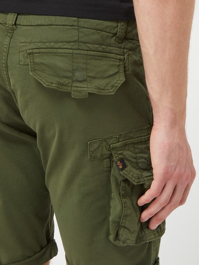 Alpha Industries Korte cargobroek met stretch Olijfgroen - 3