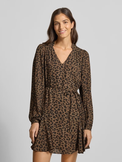 Guess Mini-jurk met strikceintuur, model 'WANDA' Middenbruin - 4