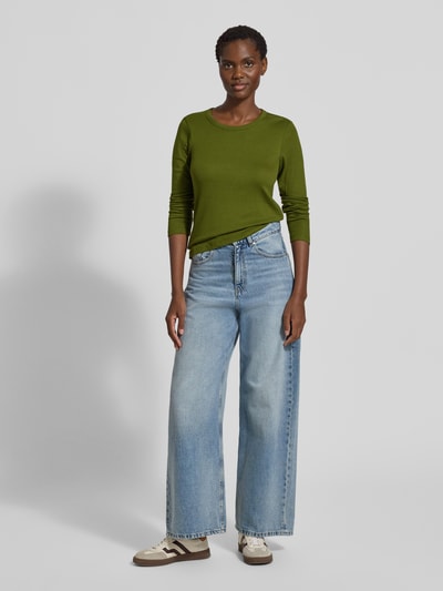 Tom Tailor Bluzka z długim rękawem o kroju regular fit z mieszanki bawełny Zielony 1