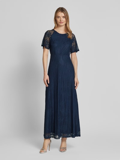 Vila Maxikleid mit Häkelspitze Modell 'EMMA' Marine 4