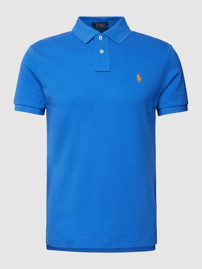 Polo Ralph Lauren Regular fit poloshirt met labelstitching Lichtblauw - 2