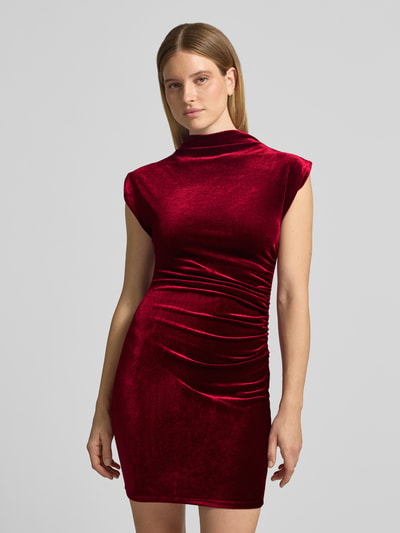 Apricot Minikleid aus Samt Rot 4